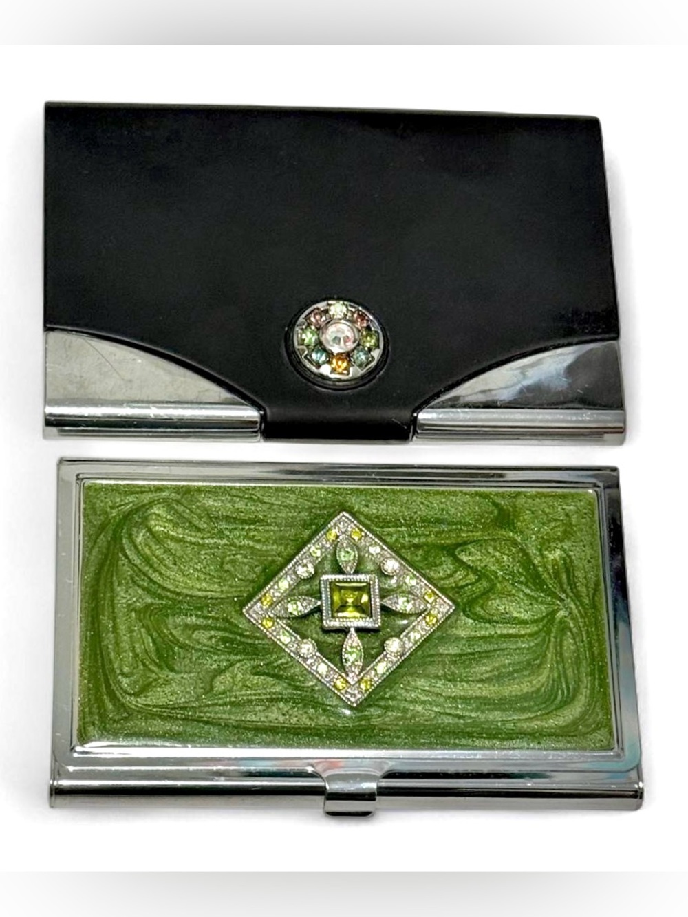 TWO Vtg Spring Street Card Cases